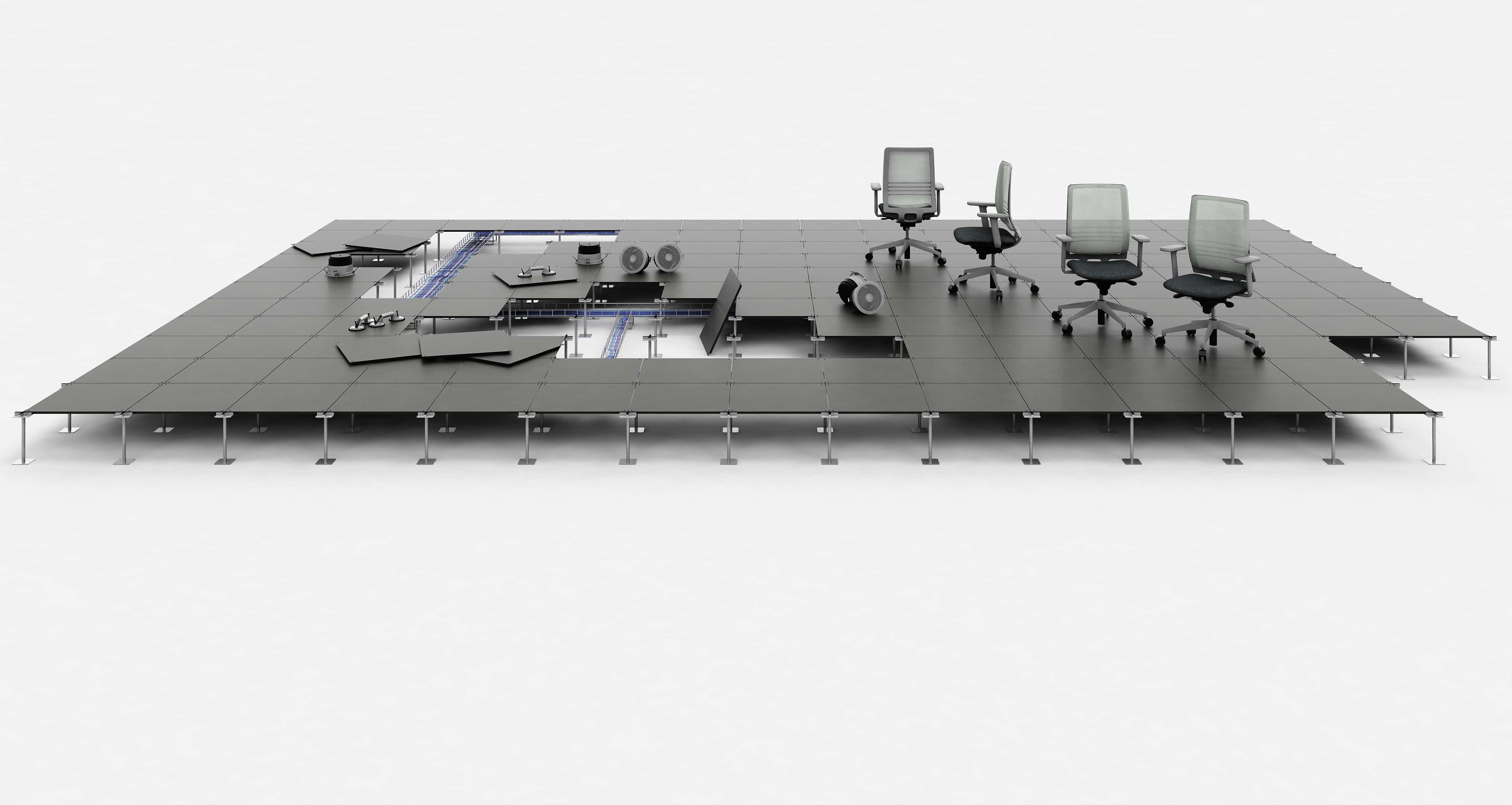 5 features of the raised floor compared to the floating floor